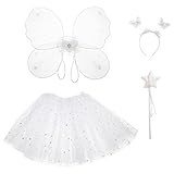 SOIMISS Fee Prinzessin Tutu Kostüm Set Schmetterling Kostüm Set mit...