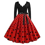 1950er Rockabilly Petticoat Kleid Damen Mittelalter Ballkleid Retro...