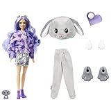 Barbie HHG21 - Cutie Reveal Puppe mit Hündchen-Plüschkostüm und 10...