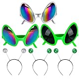 Fowecelt Alien Kostüm Haarreif Brille: 6 Stück Alien Stirnband...