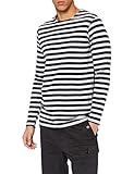 Urban Classics Herren Regular Stripe LS T-Shirt, white/black, L