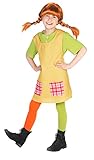 Maskworld Pippi Langstrumpf Kostüm für Kinder - 3teilig - grün/gelb...