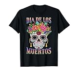 Flower Halloween Souls Day Muertos Day Of Dead Zuckerknochen T-Shirt