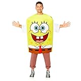 Amscan - Erwachsenenkostüm Spongebob Schwammkopf, quadratischer...