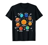 Sonnensystem Planeten und Weltall wissenschaftliches T-Shirt