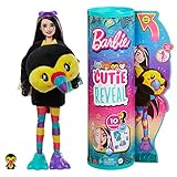 BARBIE Cutie Reveal Dschungel-Reihe - Bewegliche Puppe mit langem Haar...