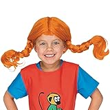 Pippi Langstrumpf Perücke Kinder - Kostüm Mädchen & Jungen 3-6...